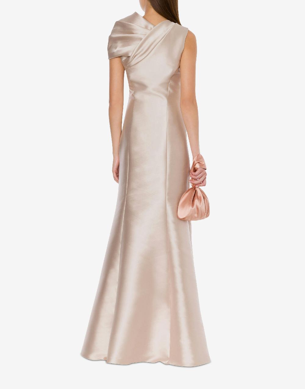 Alberta Ferretti Abito Lungo In Mikado Cocktail