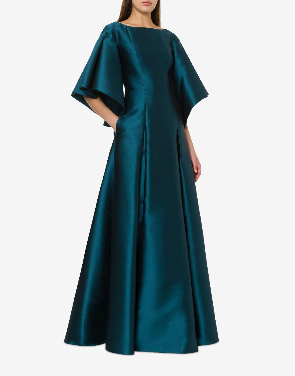 Alberta Ferretti Abito Lungo In Mikado