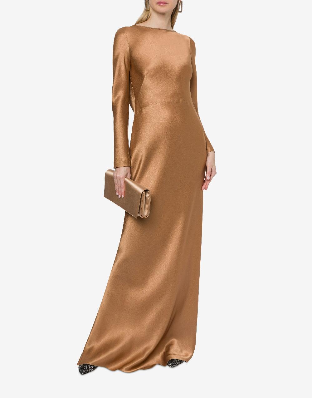 Alberta Ferretti Abito Lungo In Raso