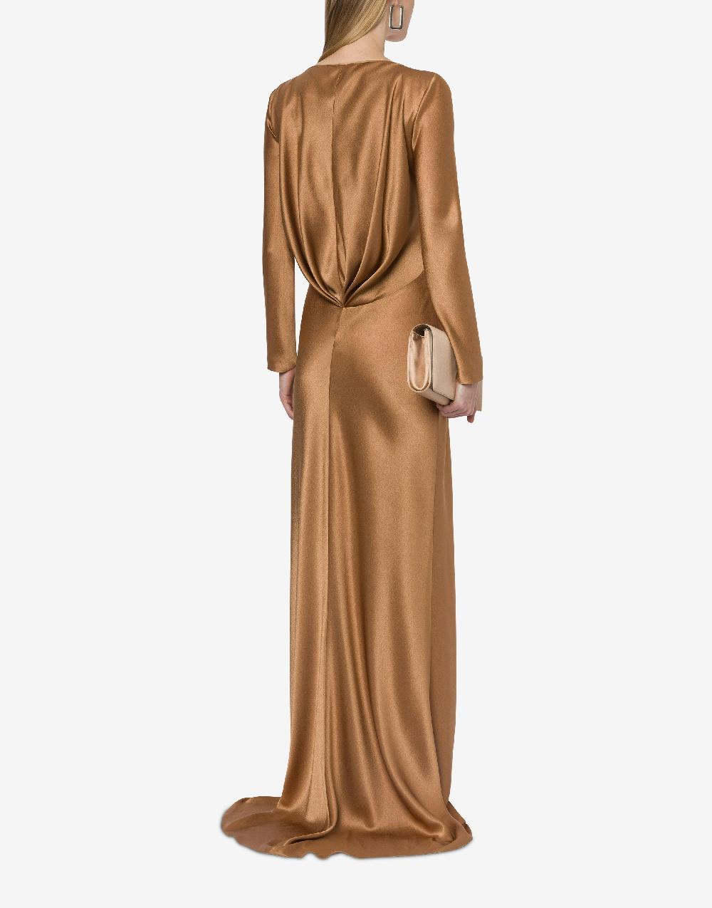 Alberta Ferretti Abito Lungo In Raso