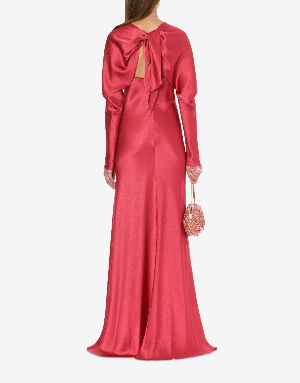 Alberta Ferretti Abito Lungo In Raso Cocktail