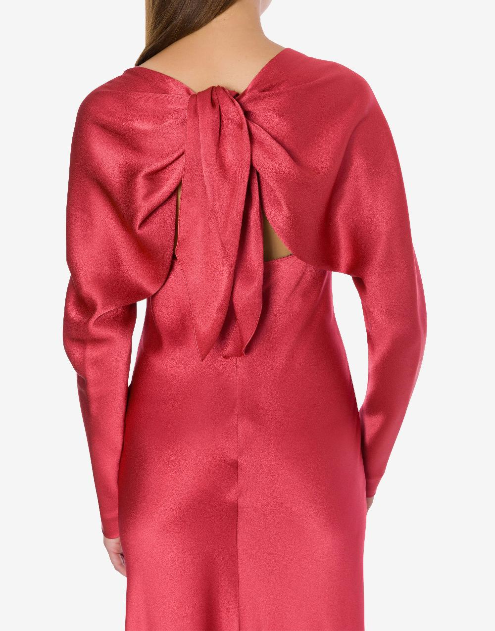 Alberta Ferretti Abito Lungo In Raso Cocktail