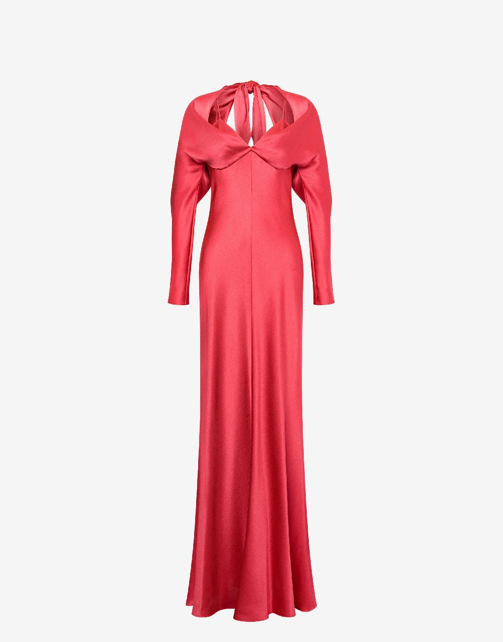 Alberta Ferretti Abito lungo in raso Cocktail