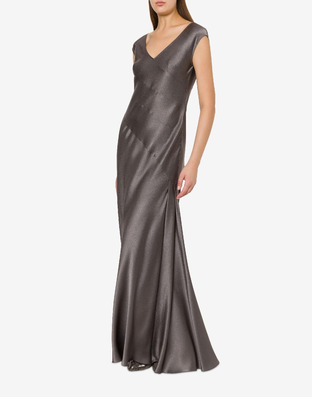 Alberta Ferretti Abito Lungo In Raso