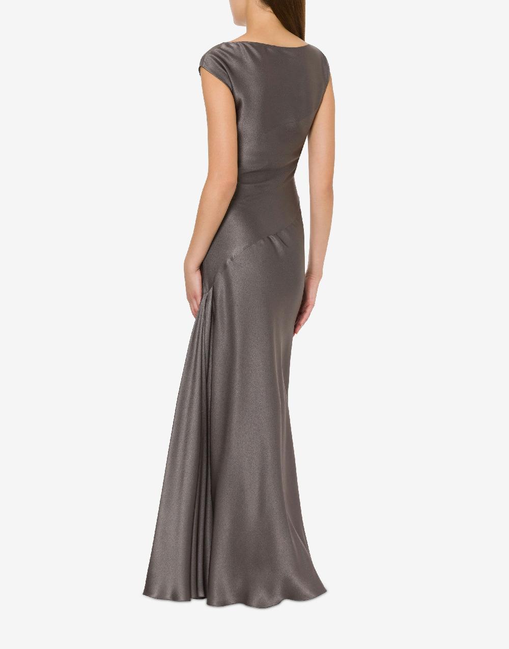 Alberta Ferretti Abito Lungo In Raso