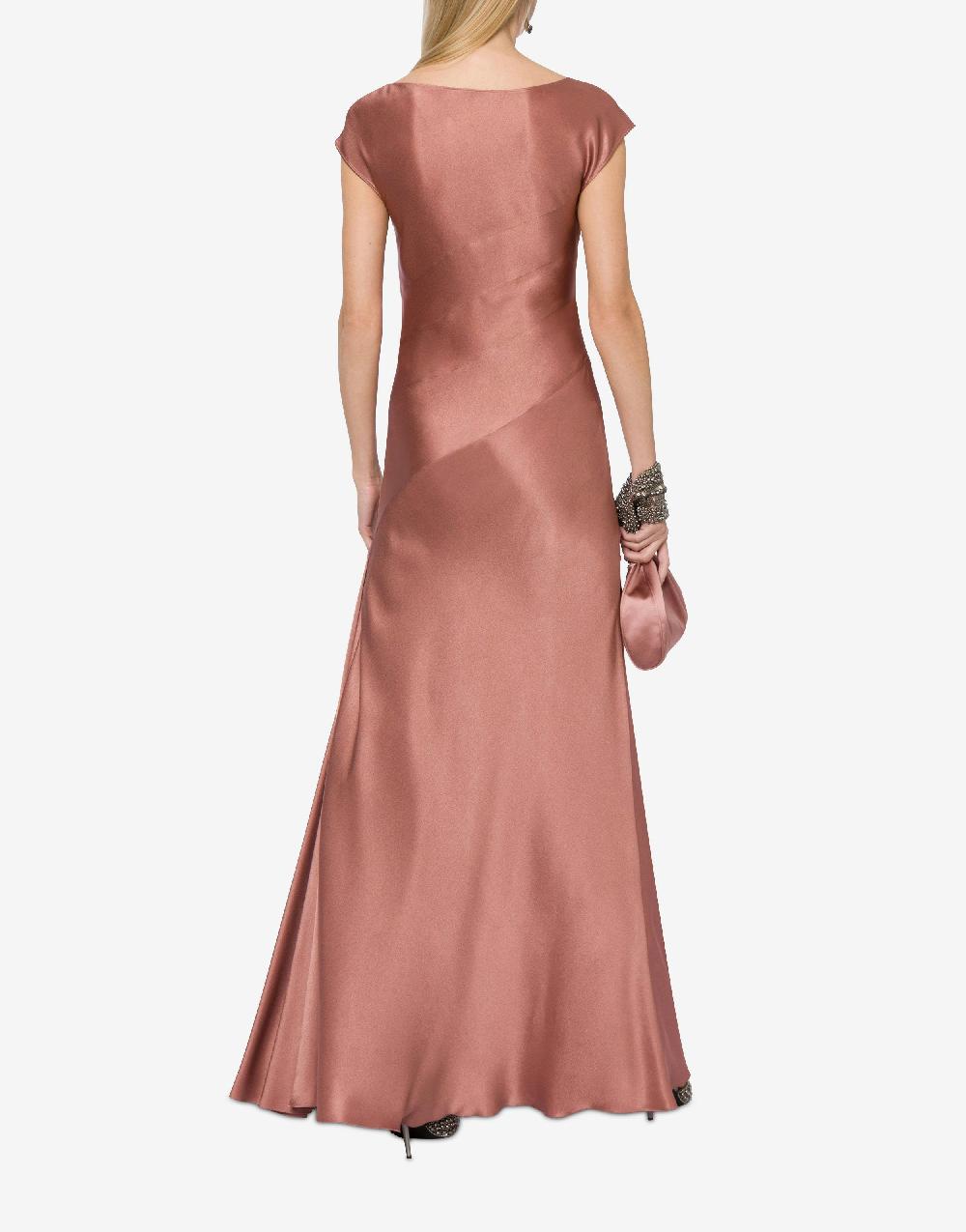 Alberta Ferretti Abito Lungo In Raso