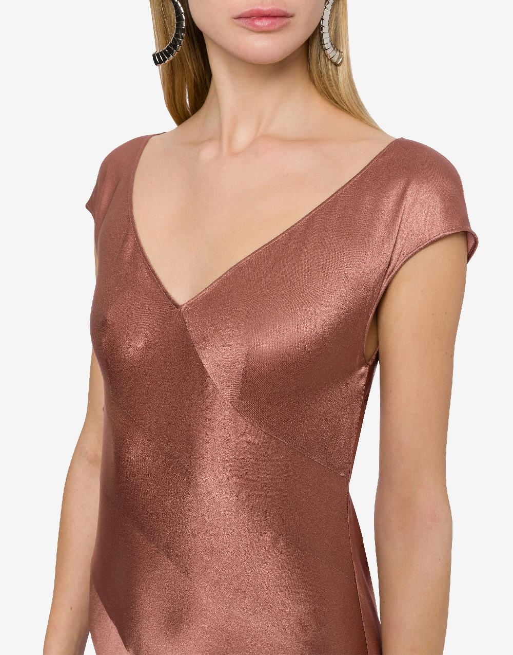 Alberta Ferretti Abito Lungo In Raso