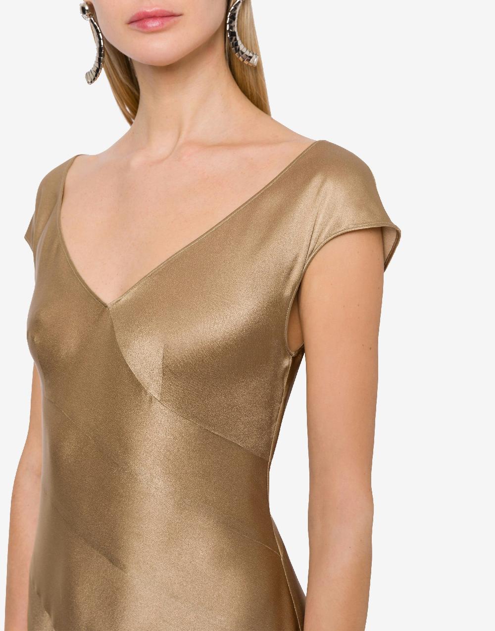 Alberta Ferretti Abito Lungo In Raso