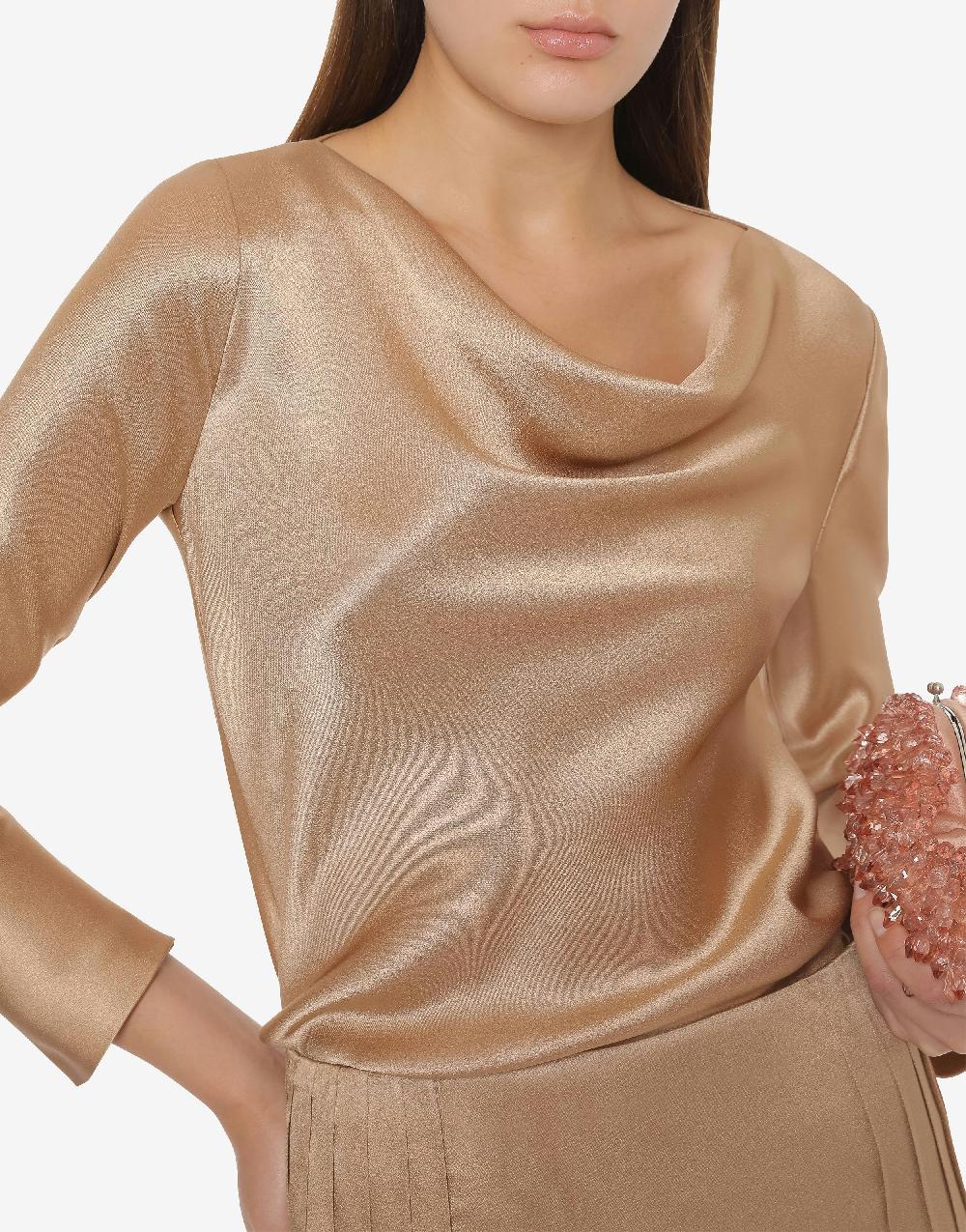 Alberta Ferretti Blusa In Raso Cocktail