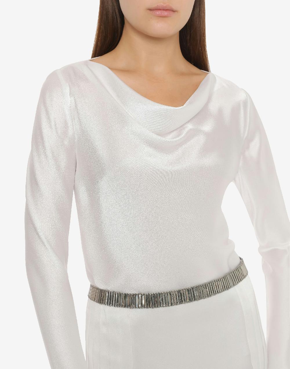 Alberta Ferretti Blusa In Raso Cocktail