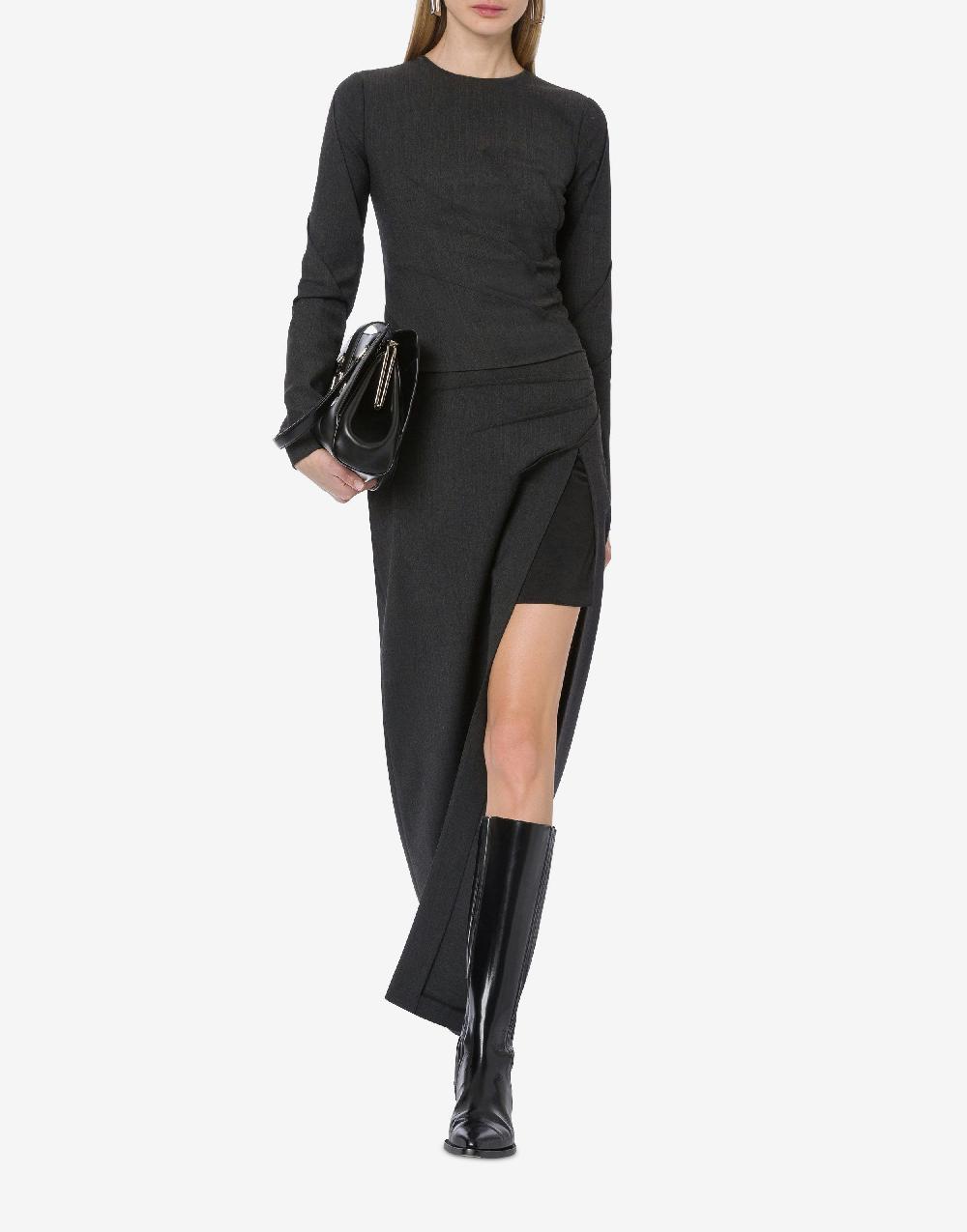 Alberta Ferretti Blusa In Twill Di Lana Stretch