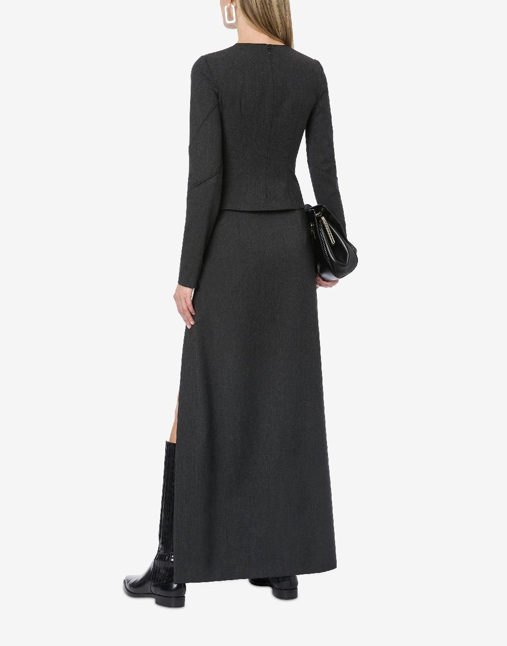 Alberta Ferretti Blusa In Twill Di Lana Stretch