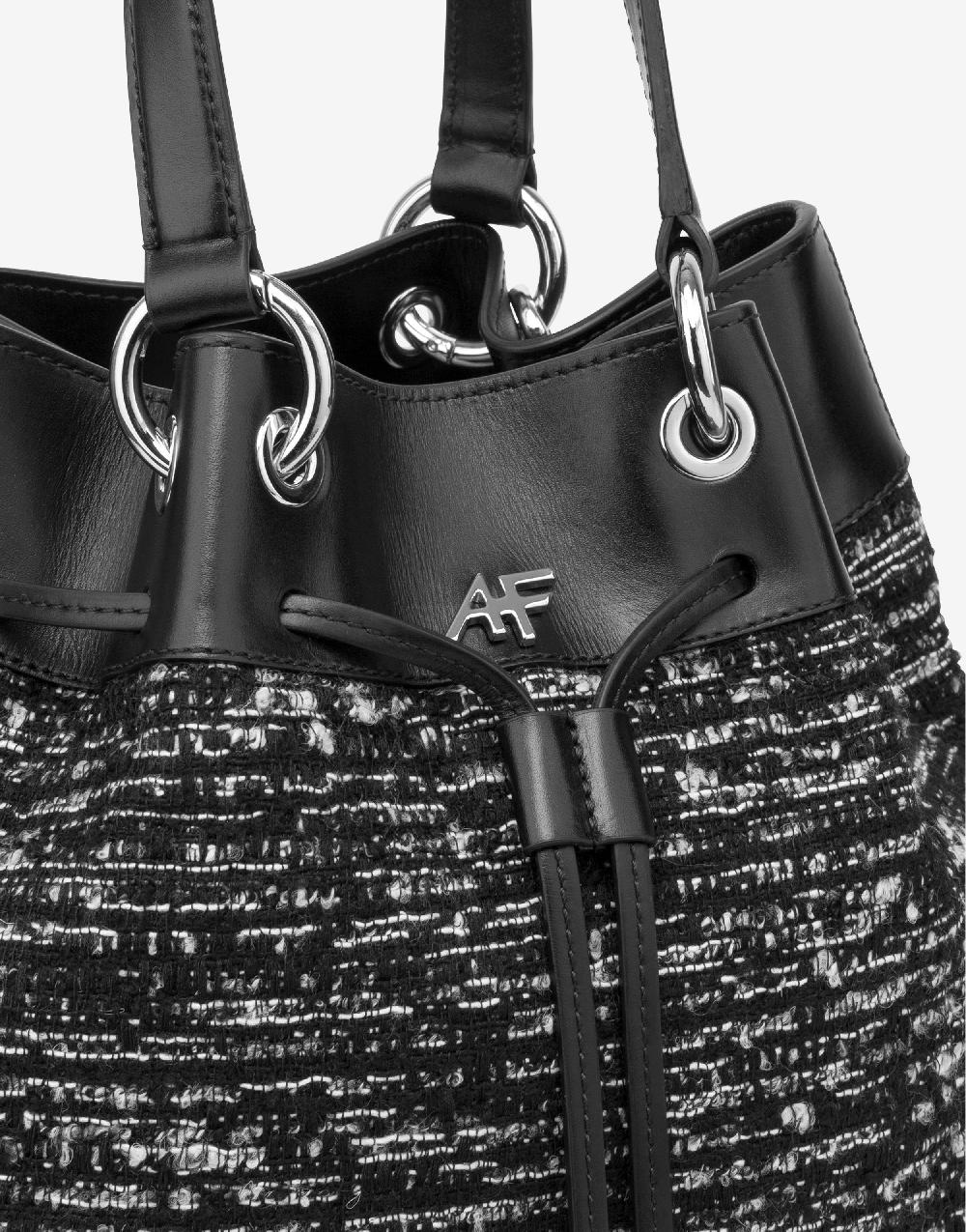 Alberta Ferretti Borsa A Secchiello Tweed