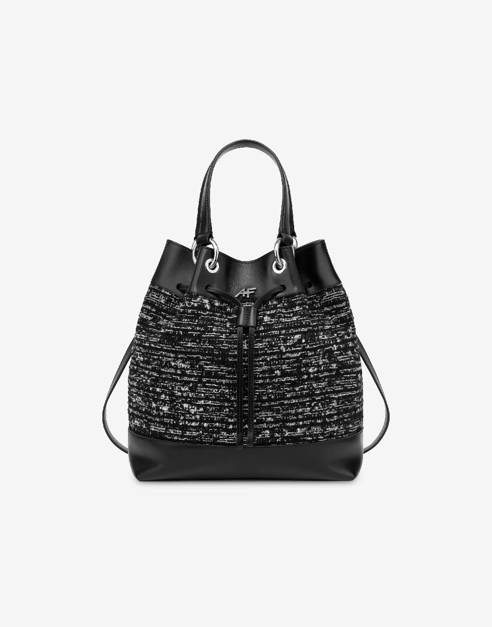 Alberta Ferretti Borsa a secchiello Tweed
