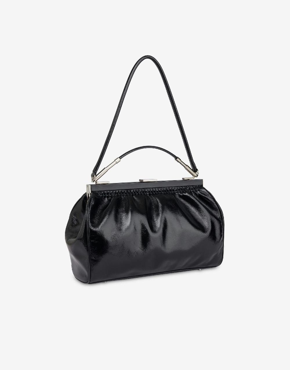 Alberta Ferretti Borsa A Spalla In Nappa Lucida