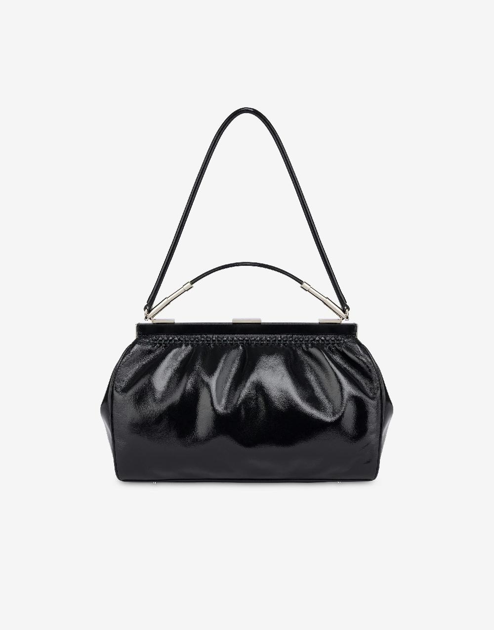 Alberta Ferretti Borsa A Spalla In Nappa Lucida