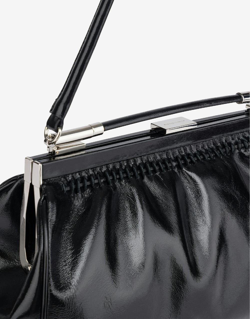 Alberta Ferretti Borsa A Spalla In Nappa Lucida