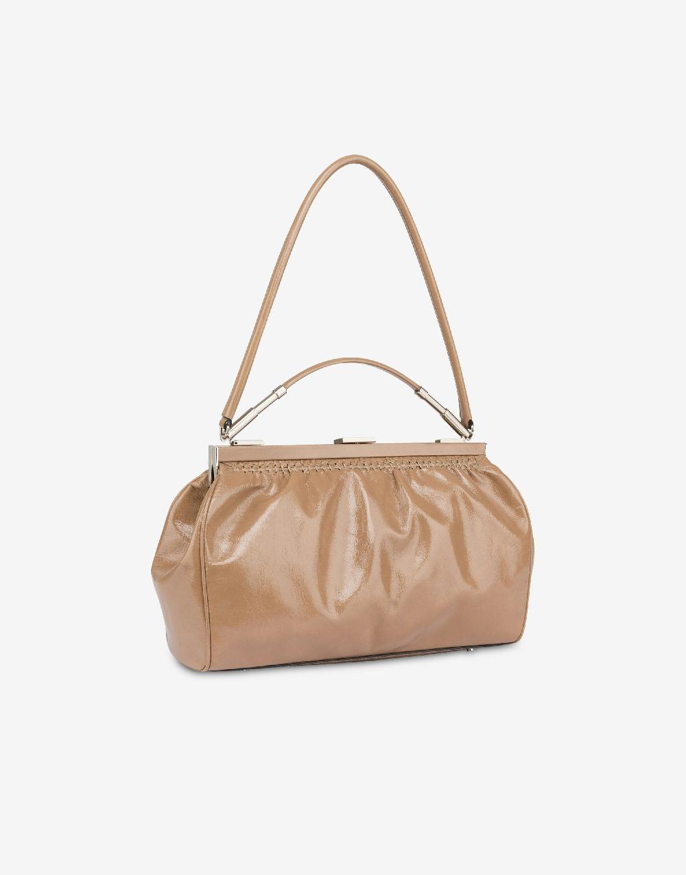 Alberta Ferretti Borsa A Spalla In Vitello Lucido