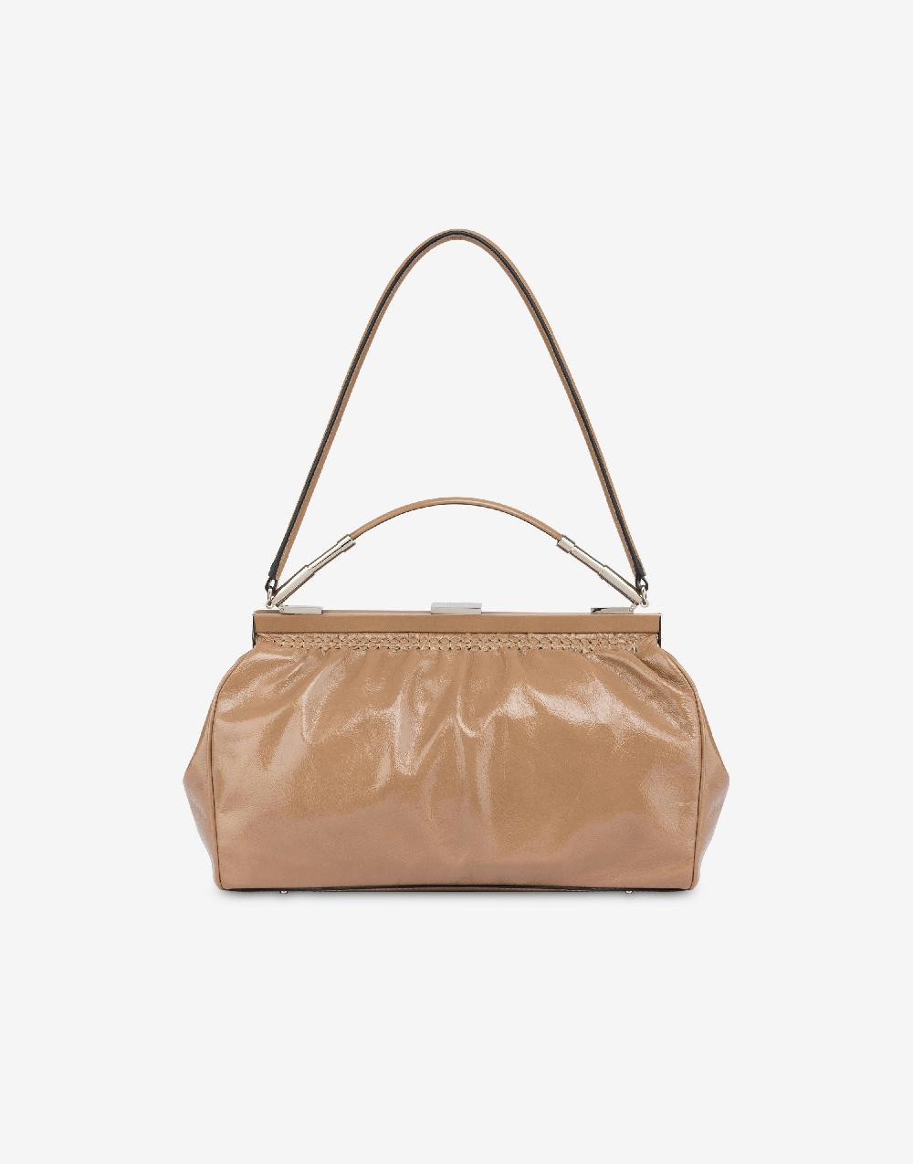 Alberta Ferretti Borsa A Spalla In Vitello Lucido