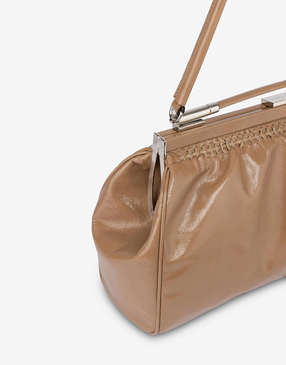 Alberta Ferretti Borsa A Spalla In Vitello Lucido