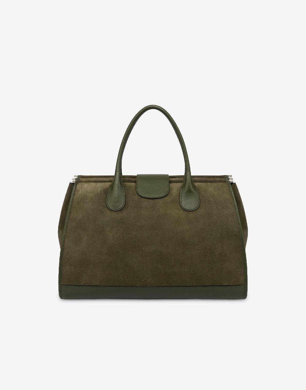 Alberta Ferretti Borsa Doppio Manico In Camoscio