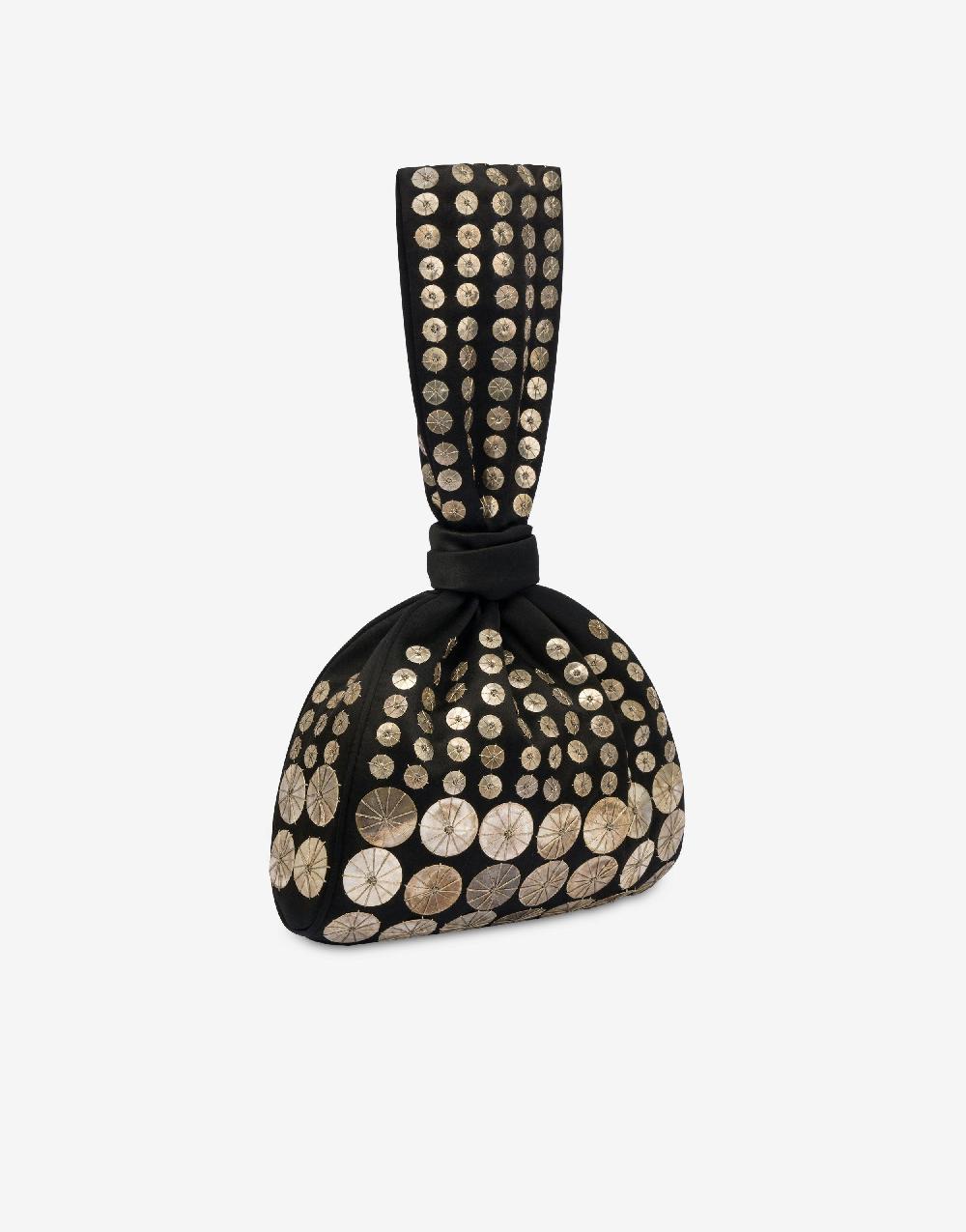 Alberta Ferretti Bucket Bag In Raso Con Ricamo