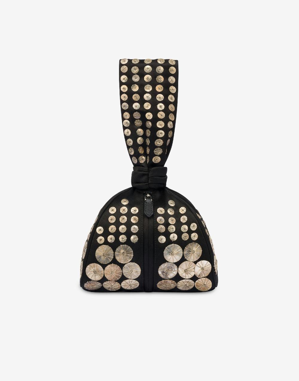 Alberta Ferretti Bucket Bag In Raso Con Ricamo