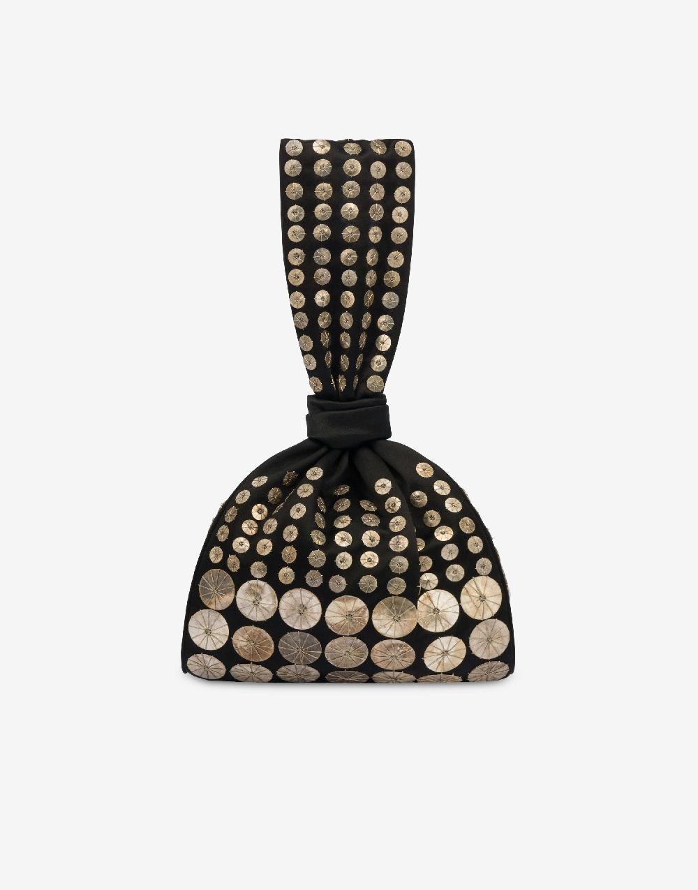 Alberta Ferretti Bucket bag in raso con ricamo