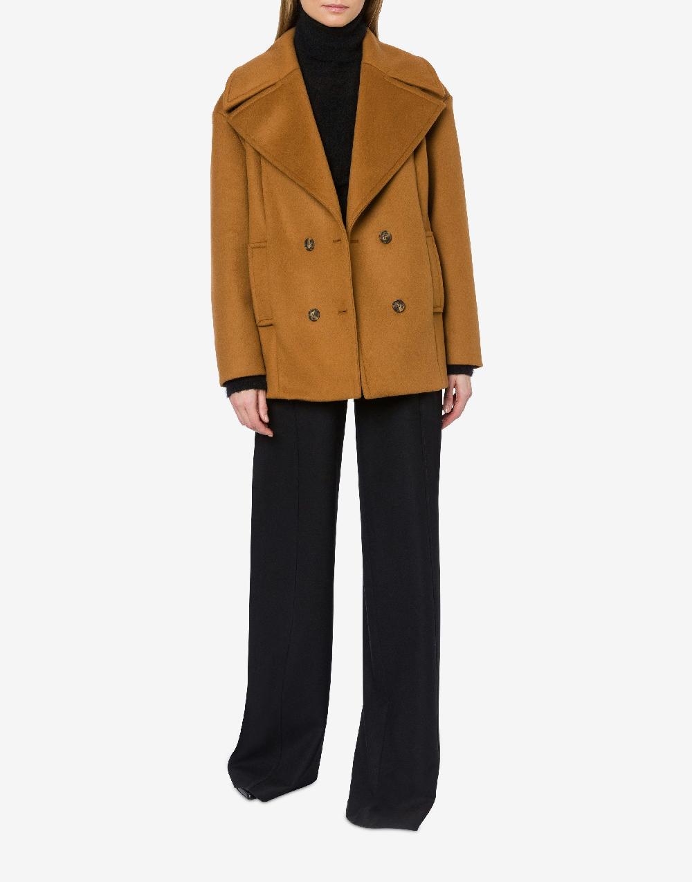 Alberta Ferretti Caban In Panno Di Lana E Cashmere