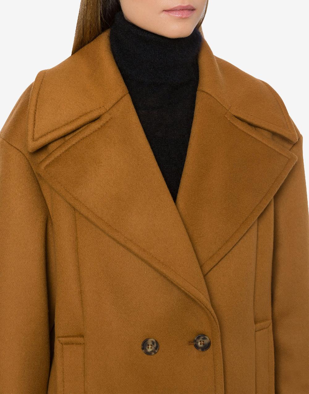 Alberta Ferretti Caban In Panno Di Lana E Cashmere