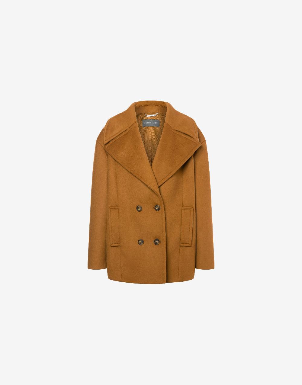 Alberta Ferretti Caban in panno di lana e cashmere