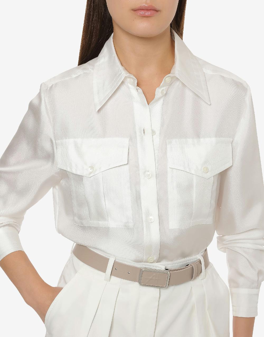 Alberta Ferretti Camicia In Twill Di Seta
