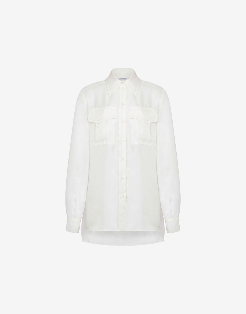 Alberta Ferretti Camicia in twill di seta