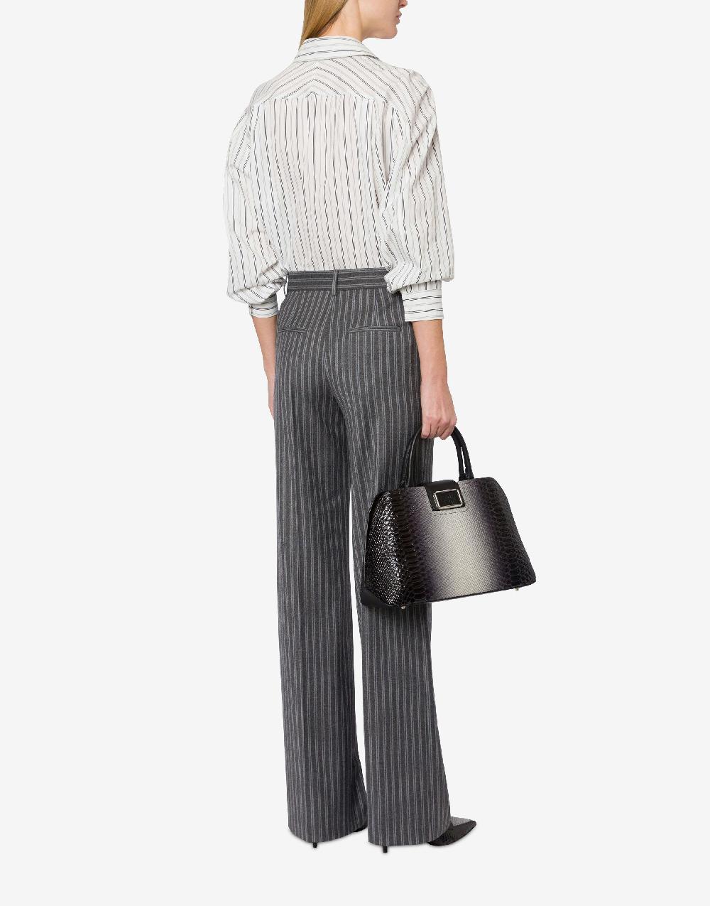 Alberta Ferretti Camicia Oversize In Drill Rigato