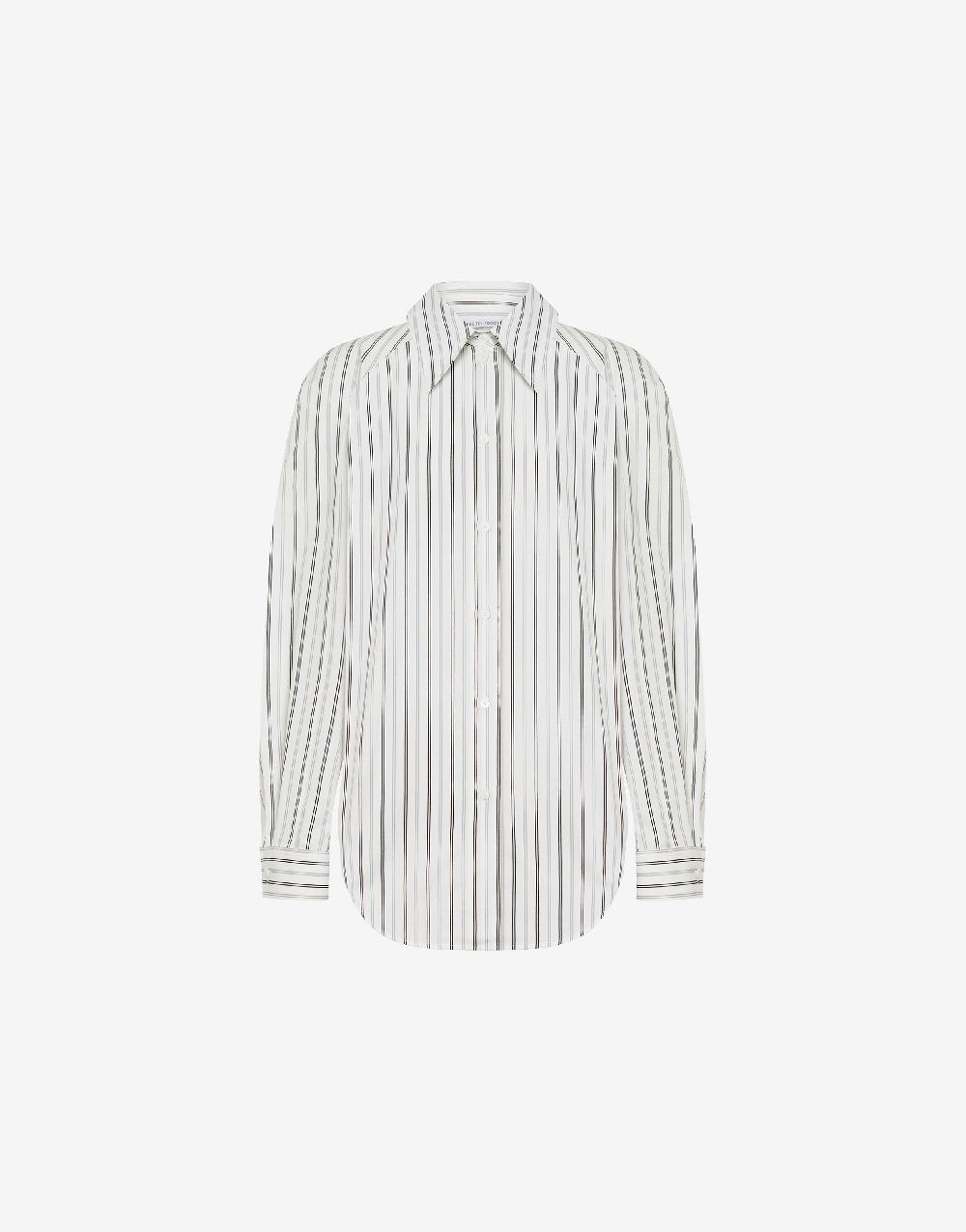 Alberta Ferretti Camicia oversize in drill rigato
