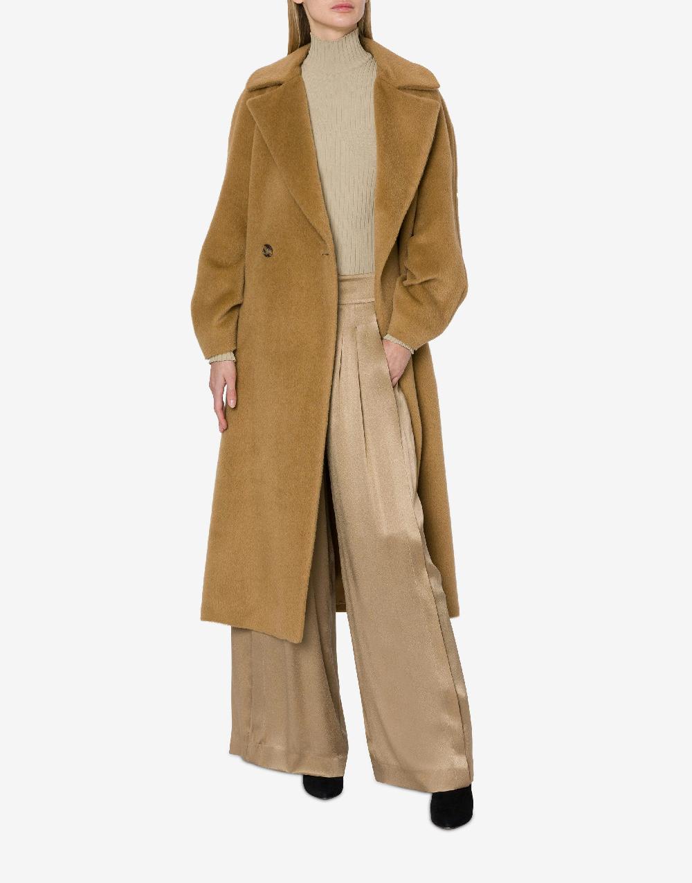 Alberta Ferretti Cappotto In Alpaca Con Fusciacca