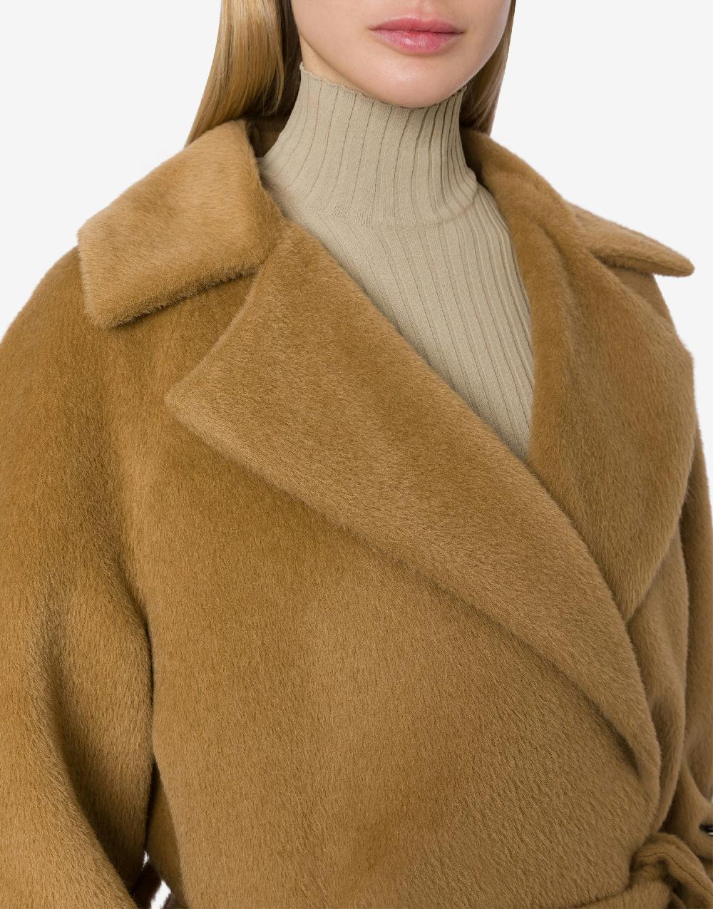 Alberta Ferretti Cappotto In Alpaca Con Fusciacca