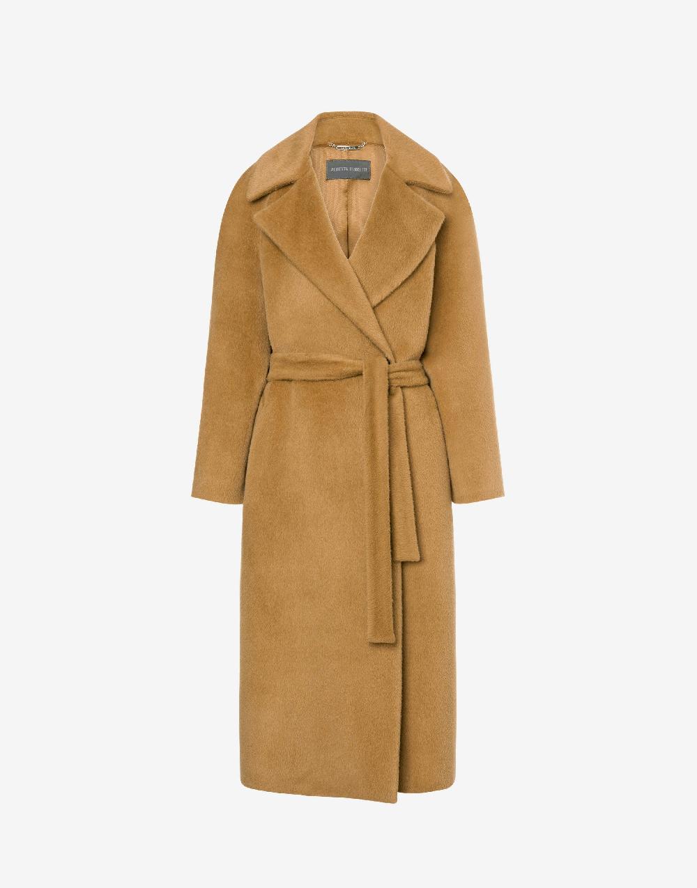 Alberta Ferretti Cappotto in alpaca con fusciacca