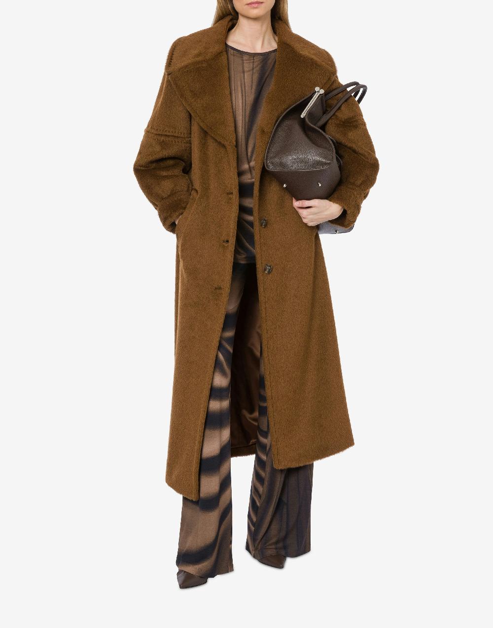 Alberta Ferretti Cappotto In Alpaca Suri