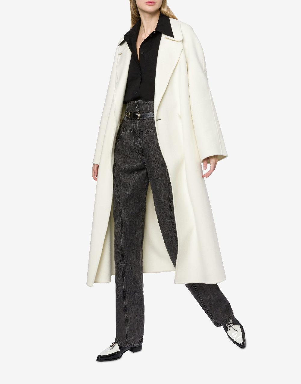 Alberta Ferretti Cappotto In Lana Cashmere Double