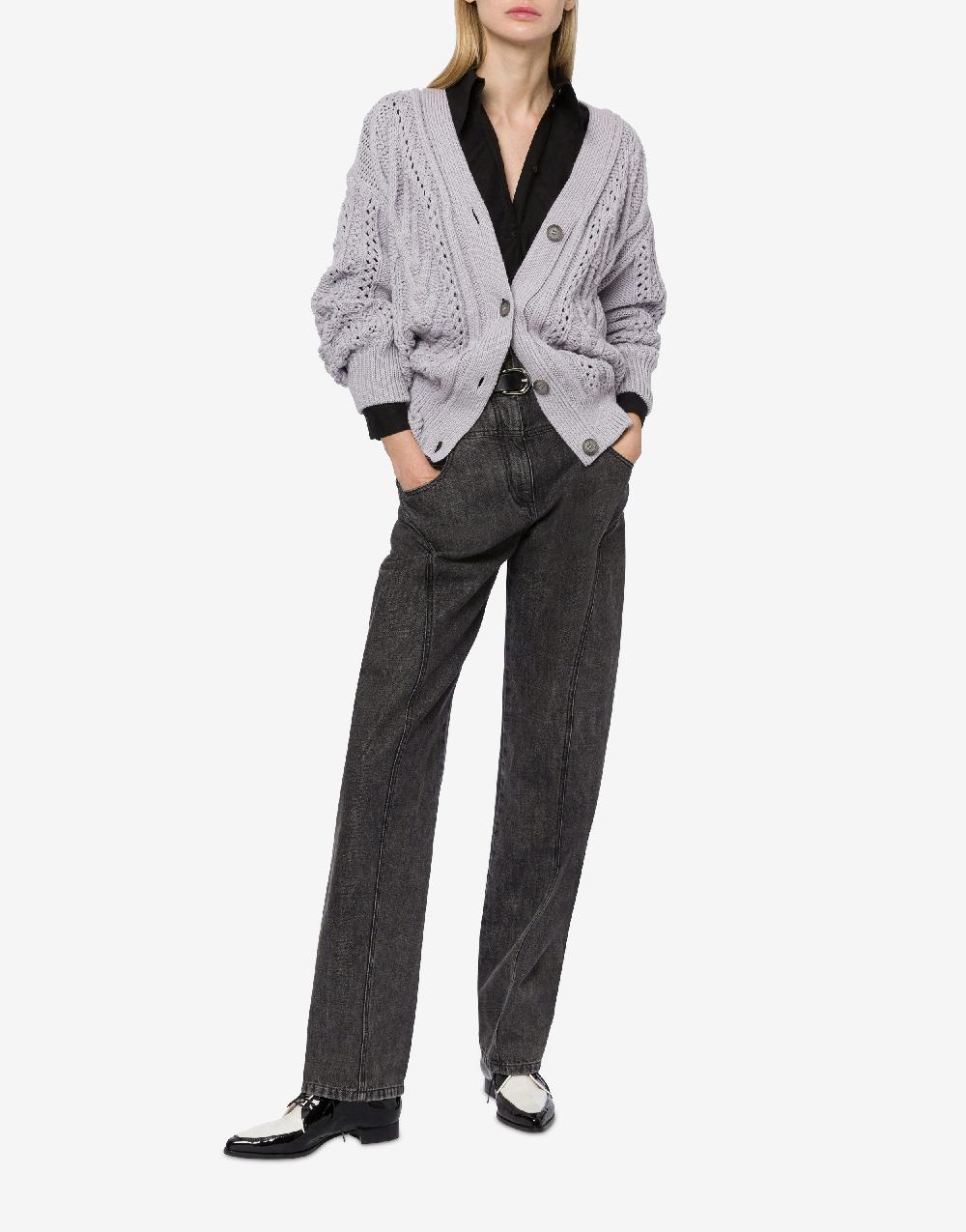 Alberta Ferretti Cardigan Oversize In Lana