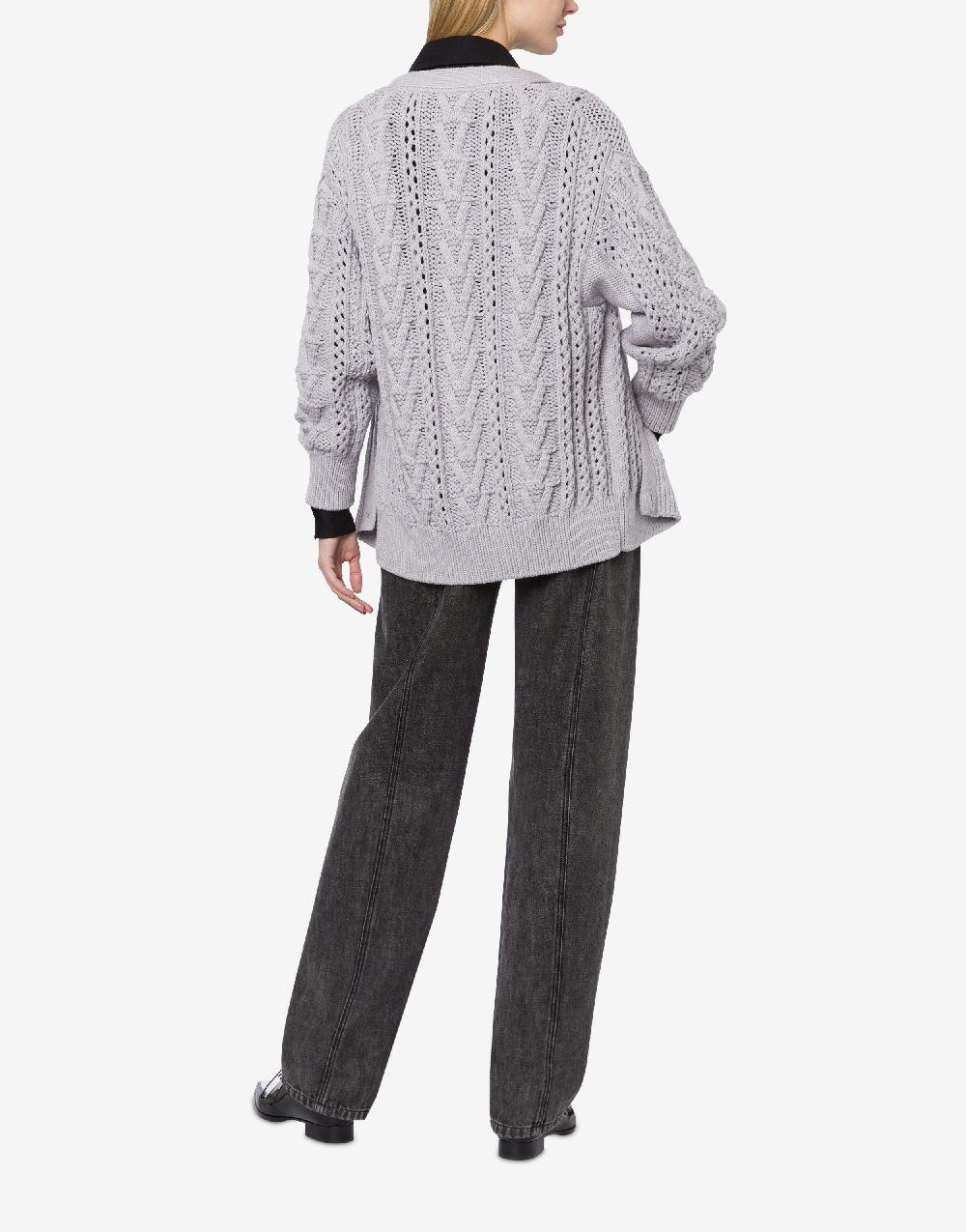 Alberta Ferretti Cardigan Oversize In Lana