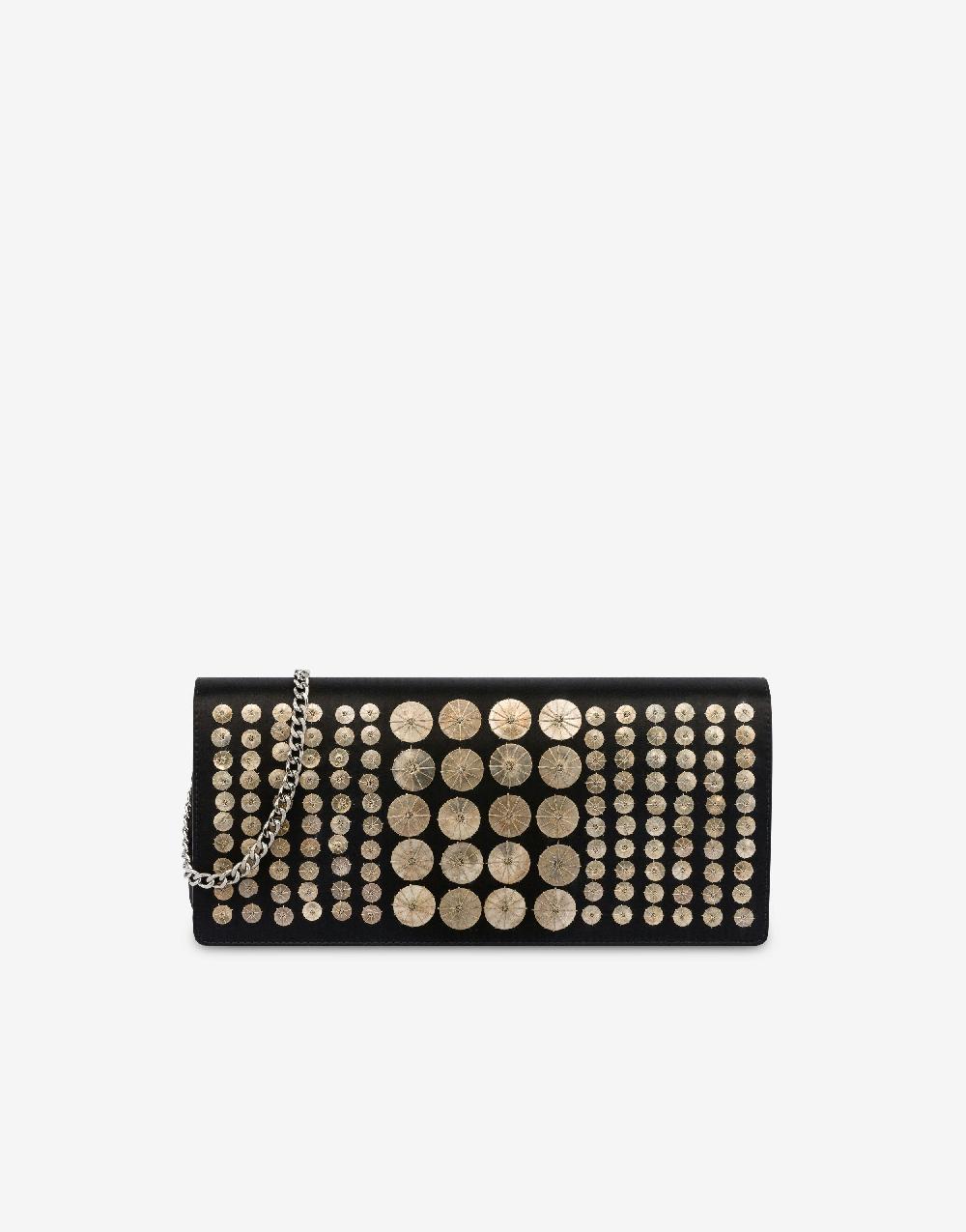 Alberta Ferretti Clutch in raso con ricamo