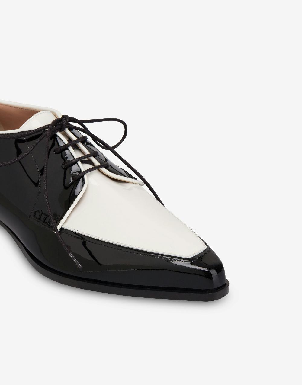 Alberta Ferretti Derby In Vernice Bicolore