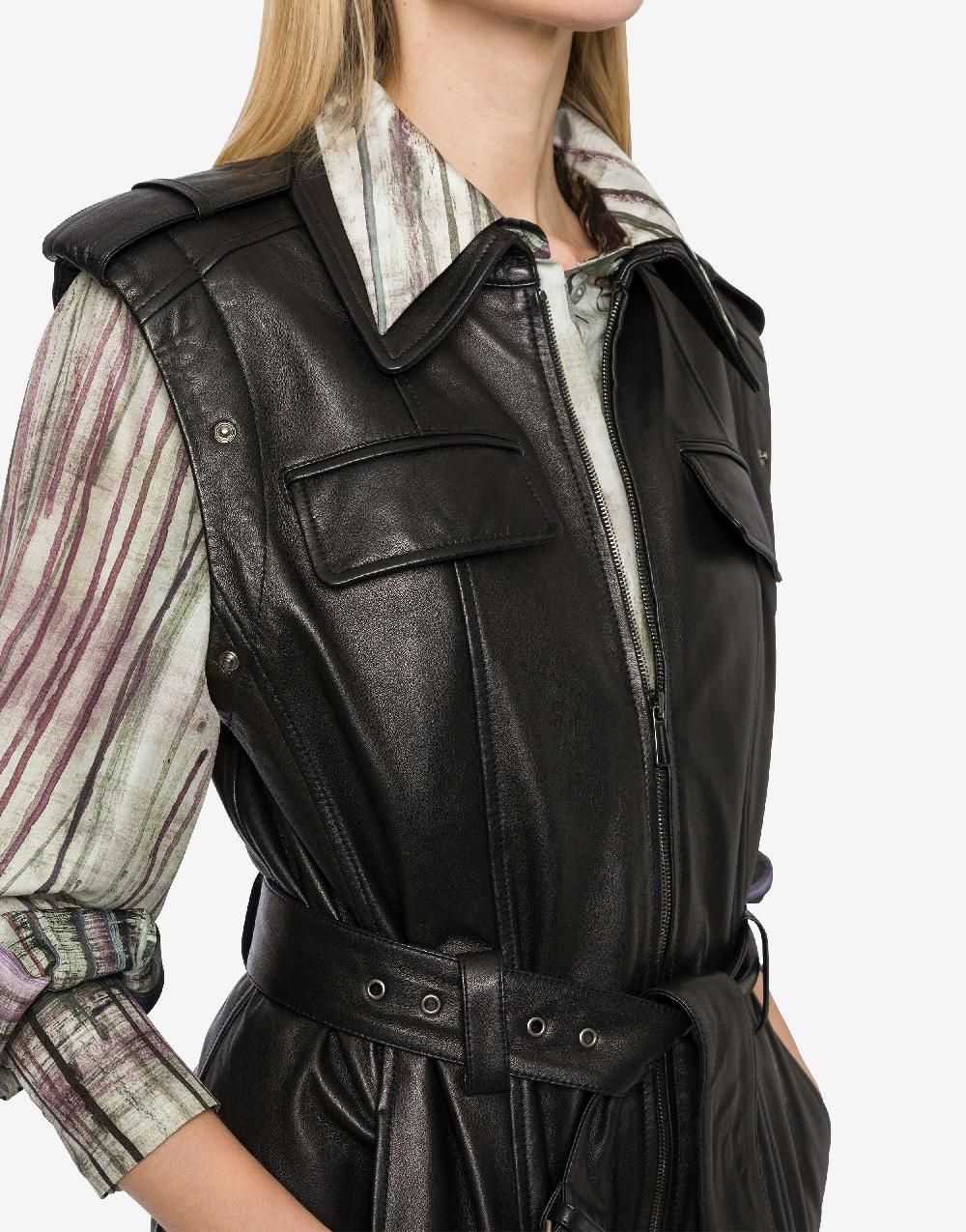 Alberta Ferretti Giacca Biker In Nappa Glossy