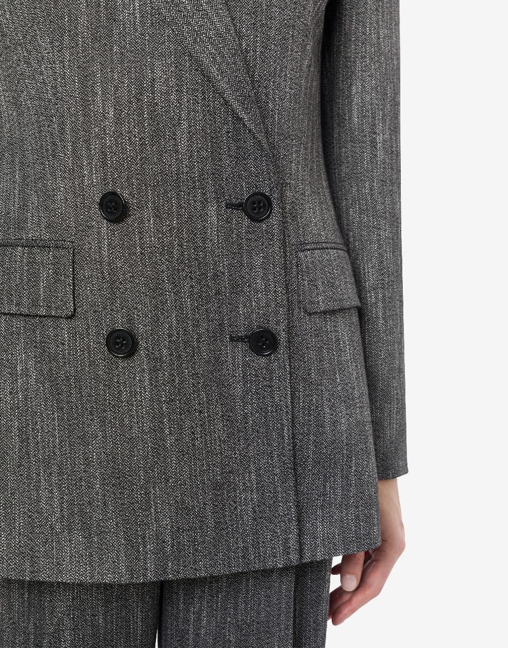 Alberta Ferretti Giacca Doppiopetto In Chevron