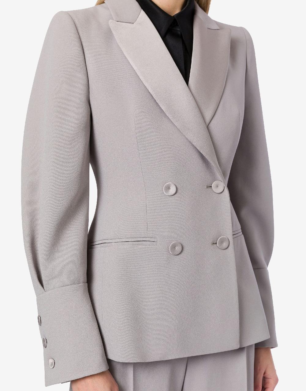 Alberta Ferretti Giacca Doppiopetto In Enver Satin