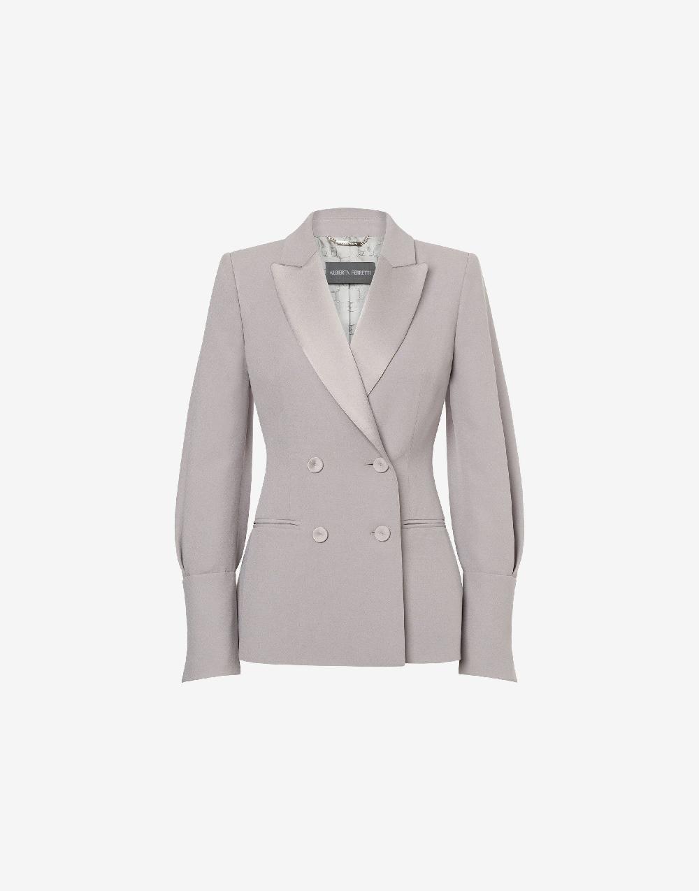 Alberta Ferretti Giacca doppiopetto in enver satin