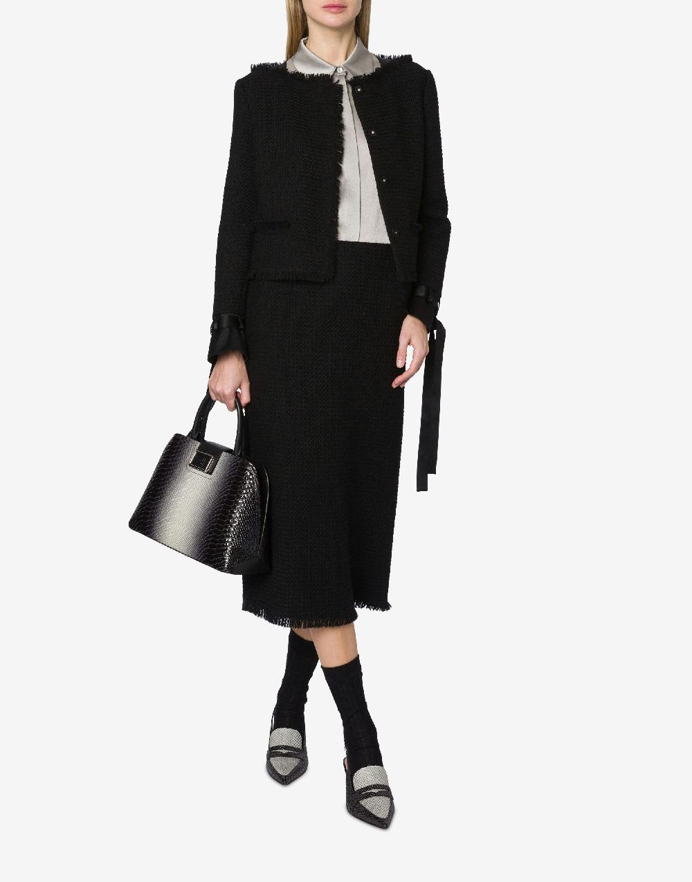 Alberta Ferretti Giacca In Stuoia Di Lana