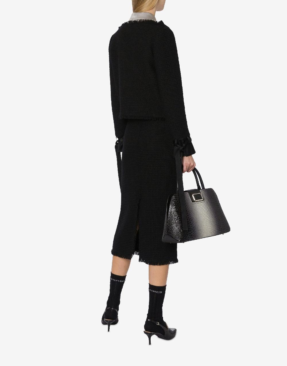 Alberta Ferretti Giacca In Stuoia Di Lana